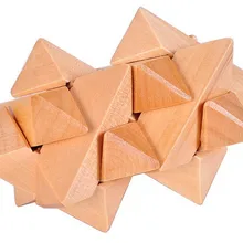 Классическая 3D деревянная головоломка для развития интеллекта Блокировка заусенцев головоломки игра для взрослых детей