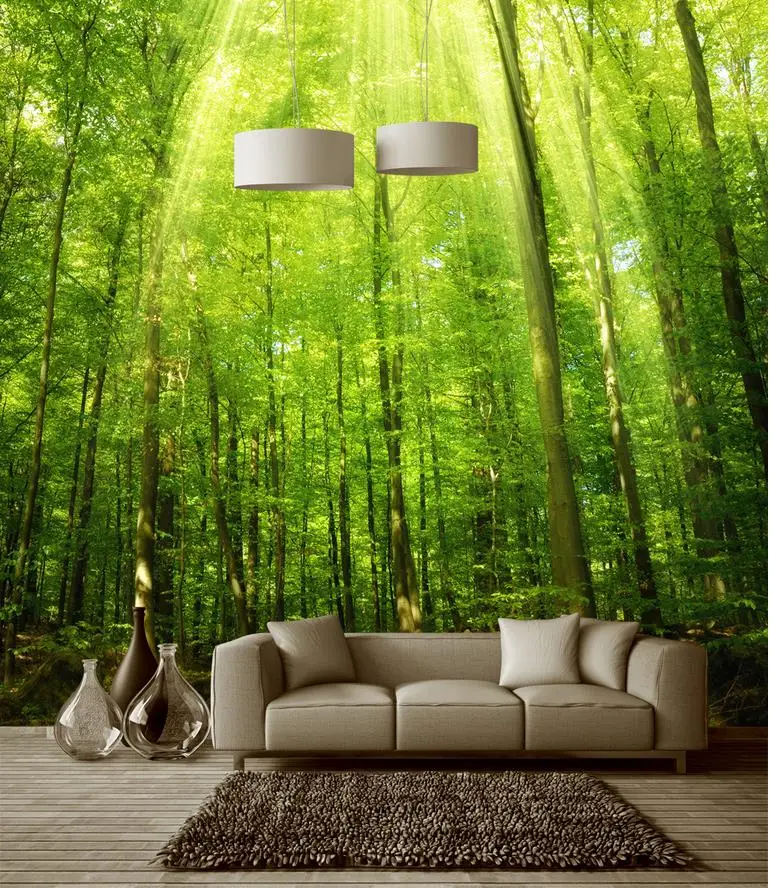 3d wallpaper for room Trees background wall murals 3d landscape