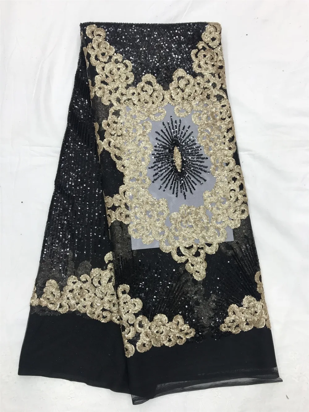 

French lace fabric 5yds/pce by dhl eye patterns sequins fabrics for women party gorgeous asoebi dresses 2019 high quality