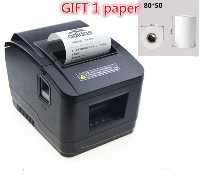 Best Price gift 1rolls of paper new high-quality 80mm thermal receipt printer  automatic cutting printing USB port /Ethernet port