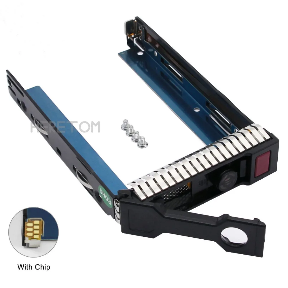 

Heretom W/Chip Hard Drive Caddy 651314-001 3.5" Gen8 SAS SATA HDD Tray Caddy Sled ML350e ML310e SL250s G8 Caddy Bracket