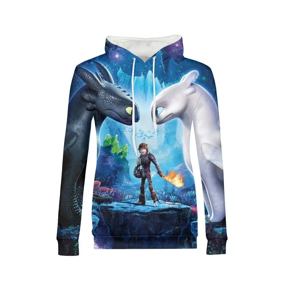 How To Train Your Dragon Warm Hoodies Sweatshirt Cartoon Women Hip Hop Funny Long Sleeve Pullovers Clothes Girls Autumn 2018