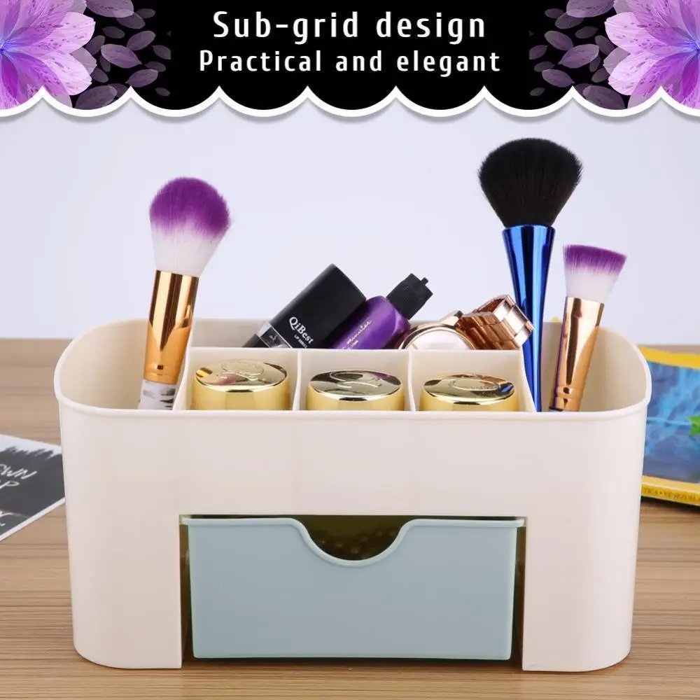 Makeup Box Organizer Jewelry Necklace Nail Polish Earring Plastic Storage Box Home Desktop Organizer For Cosmetics