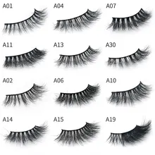 

HUAPAN 1 pair hand Made full strip thick lashes 3d mink eyelashes cluster professional wispy individual thick dramatic eyelashes