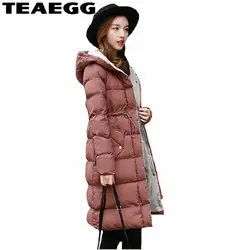 Teaegg теплый Famale хлопок пальто Для женщин Зимняя Куртка парка Mujer Femme Костюмы зимняя женская обувь Пальто для будущих мам и Куртки верхняя