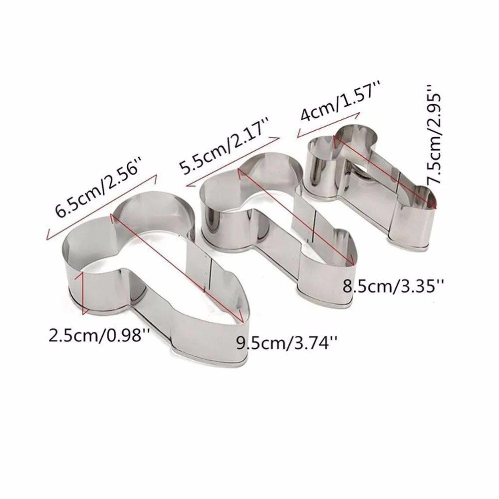 3 шт./компл. нержавеющая Вилли пенис трафареты для нарезки печенья прессформы выпечки печенье, фондан, пирог плесень Инструменты для декорирования