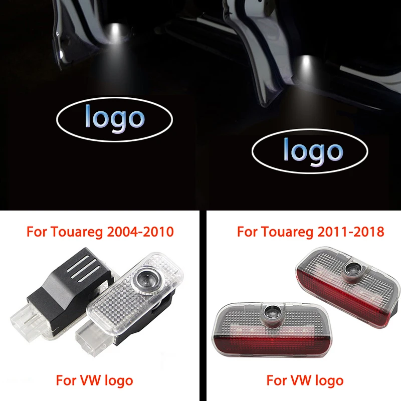 

2PCS Led Car Door Light For Volkswagen NEW Old Touareg 2004-2010 2011-2018 VW Logo Laser Projector Light Accessories