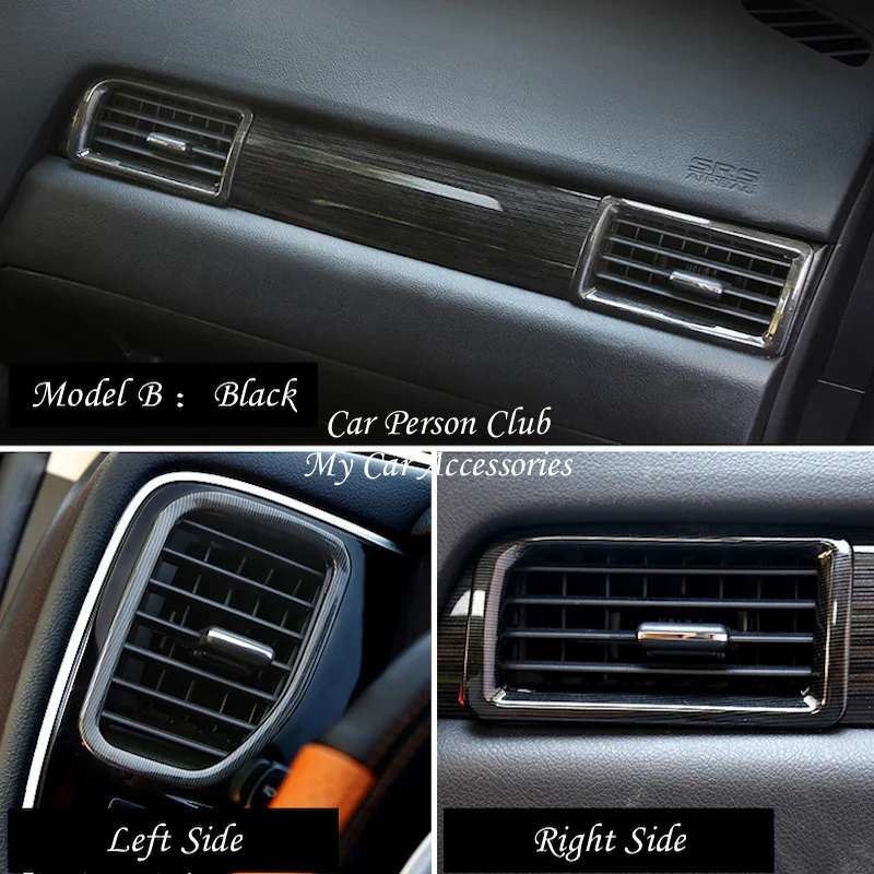 For Mitsubishi Outlander 2013-2018 Black Leather Center Armrest Box Cover Trim