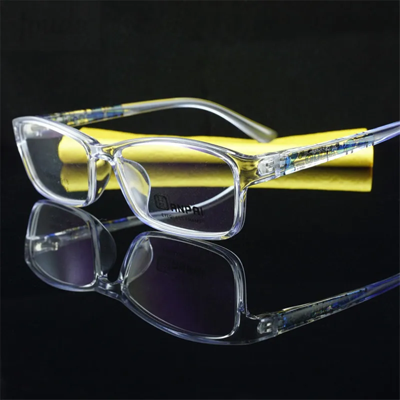 

Vazrobe Transparent Glasses Women Men TR90 Student Youth Nerd Prescription Spectacles Narrow Myopia Diopter Anti Blue Light Male