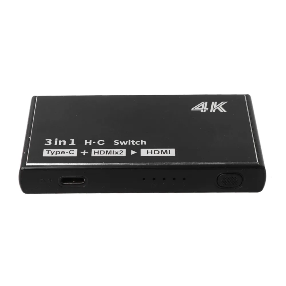 Тип C HDMIx2 3 Вход 1 Выход HDMI переключатель видеокоммутатор Splitter конвертер для ТВ смартфоны ПК Компьютеры