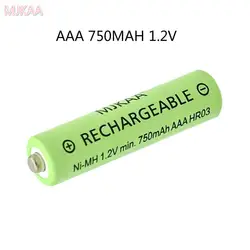 4 шт. AAA 800 mAh 1,2 V 100% Высококачественная аккумуляторная батарея Ni-MH перезаряжаемый аккумулятор NiMH