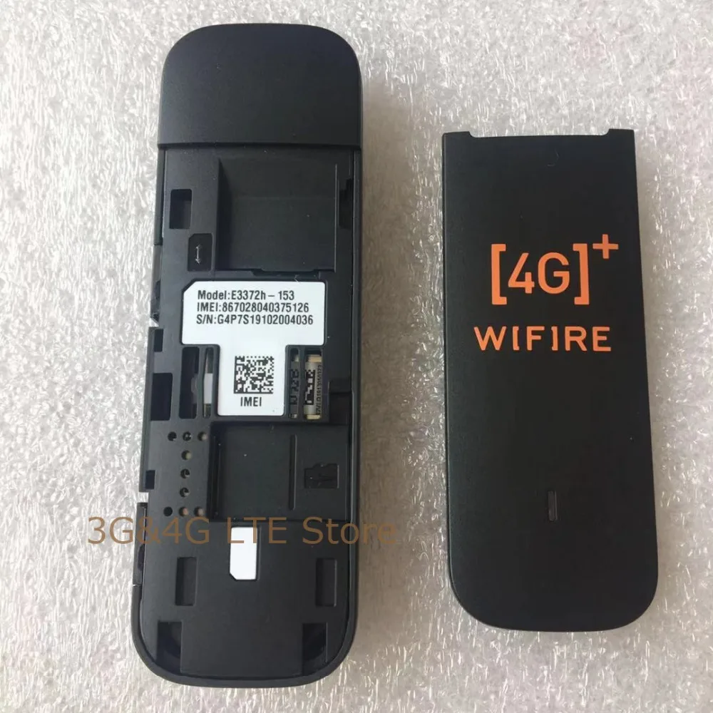 Разблокированный Huawei E3372 4G LTE USB модем 150 Мбит/с ключ с двумя антеннами поддержкой Wi