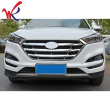 Лояльность ABS Хром Передняя решетка Накладка для hyundai Tucson автомобильные аксессуары Стайлинг