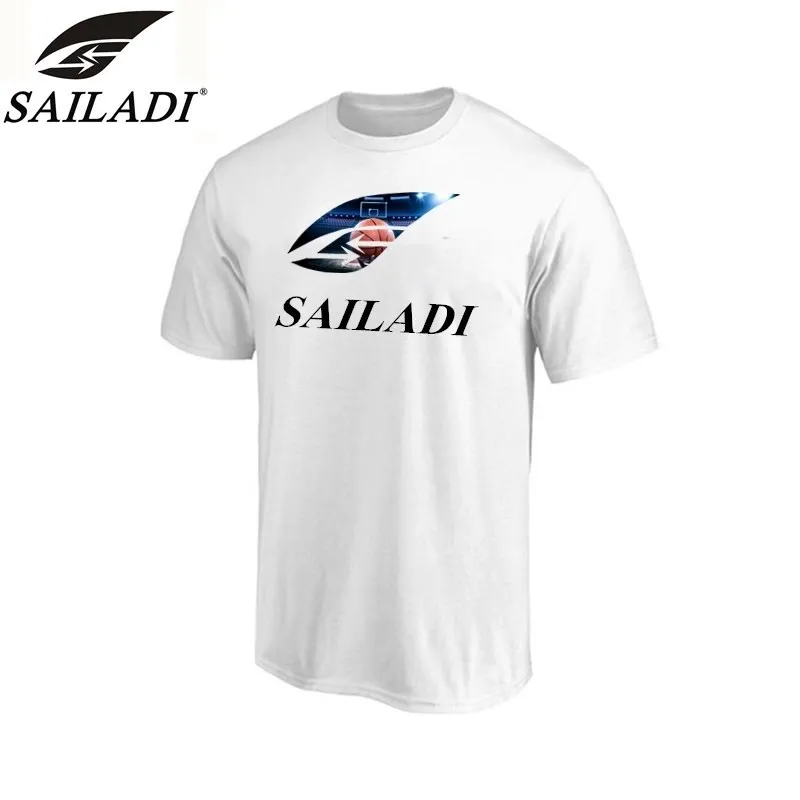 

Sailadi Men Running Short Sleeve Outdoor Basketball fan fashion Cotton Sportwear Round Neck Training Sports T-Shirts size XS-3XL