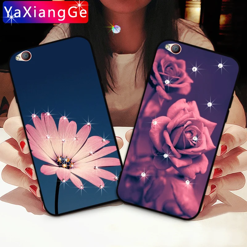 

Flower Rose Diamond Cases For ZTE Nubia Z18 Z11 Z17 Mini S Z17S Soft TPU Rhinestone back Cover For Nubia X N2 N3 V18 M2 Lite