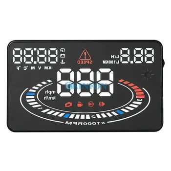 

20Pcs/Lot E300 5.5" Car HUD Head Up Display OBDII Speed Warning System 2D Reflect Display