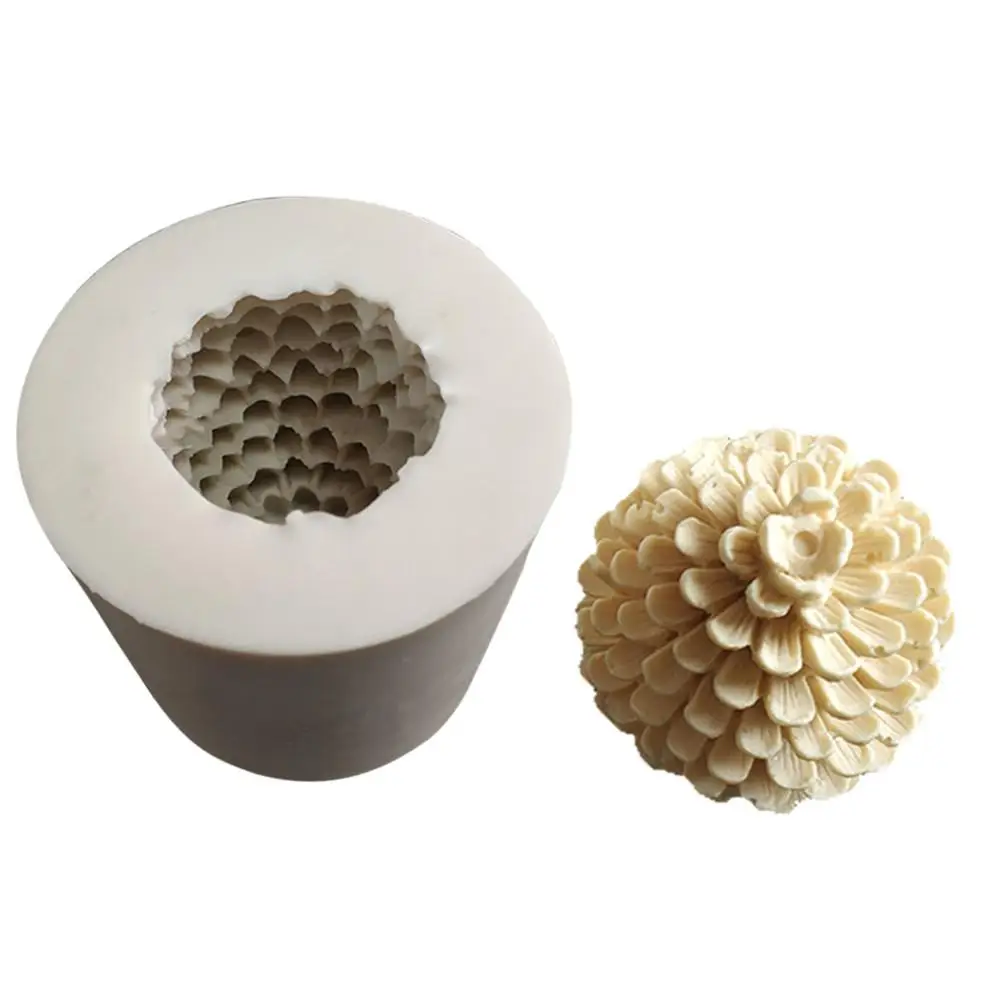 

HOT 3D pine cones Christmas Tree Silicone Candle Soap Mould Mold Silicone Molds for Candle Making Chocolate cake decoration tool