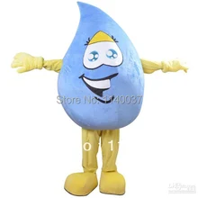 Талисман Синий капли дождя талисман Coscutme Детский Сад Синий капли дождя воды Mascotte наряд костюм