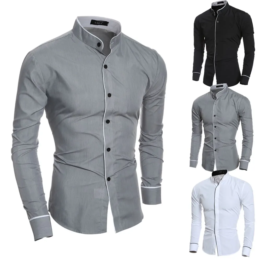 Men/'s Fashion Luxury Casual Stylish Slim Fit Long Sleeve Dress Shirts M-2XL