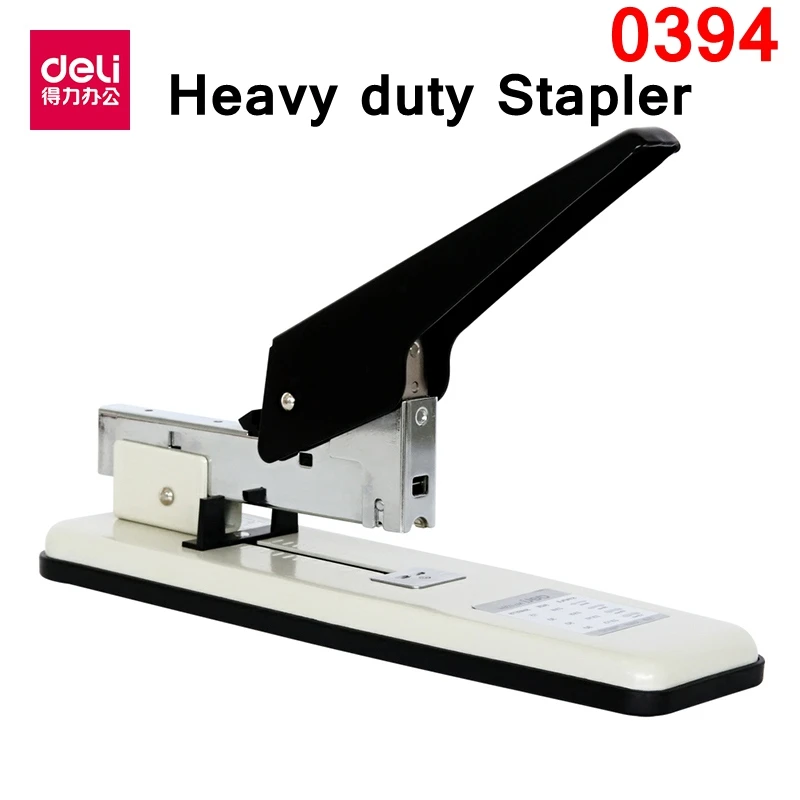 Deli 0394 heavy duty stapler office supplier for 15 80 papers/70g paper