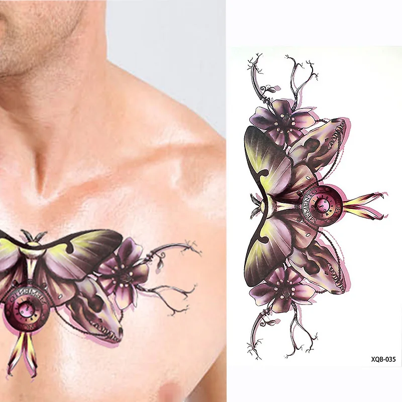 1 шт Акварельная временная татуировка для тела, так красиво используется для декора плеч, бедер или спины - Цвет: xqb035
