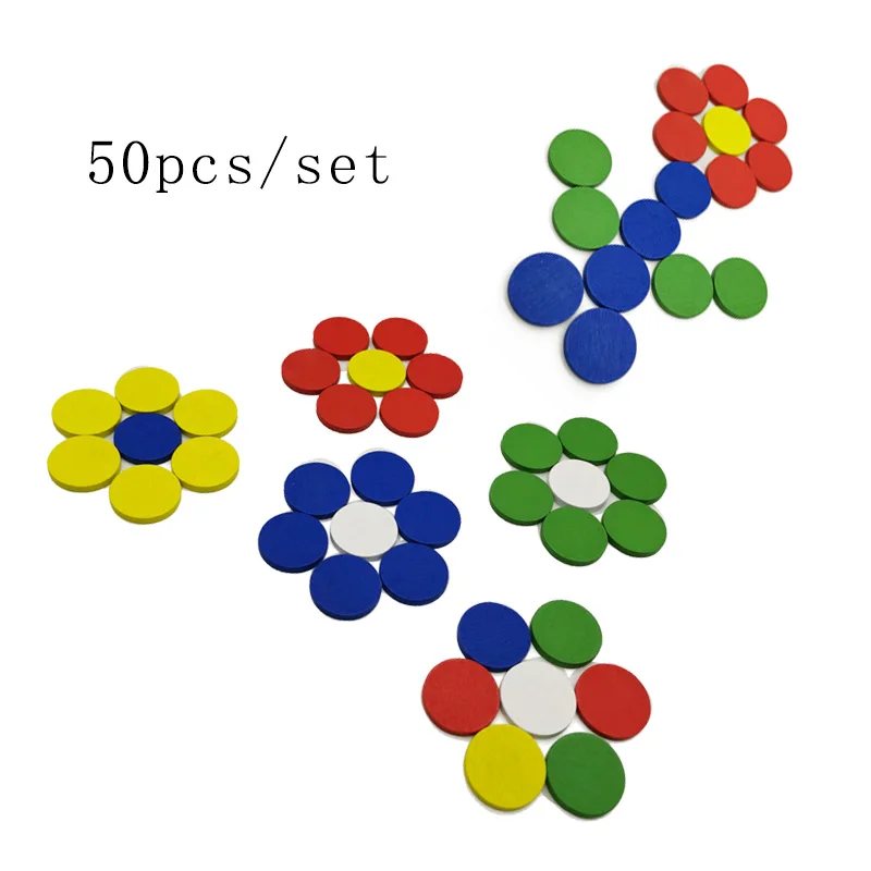 50Pcs/Lot Montessori Wooden Toys Multi Colour Counters Baby Math Toys Montessori Educational Wooden toys C066XT 50Pcs/Lot Montessori Wooden Toys Multi Colour Counters Baby Math Toys Montessori Educational Wooden toys C066XT