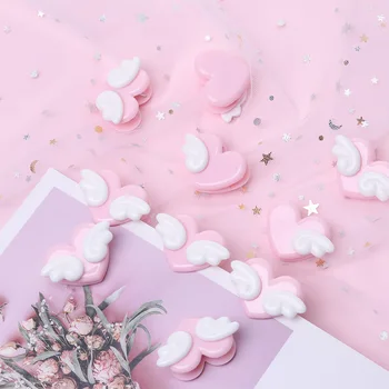 

5 PCs/set Cute DIY Clips Mini Lovely Note Clamp Heart Wing Shape clip decoration photo student stationery clip paper folder