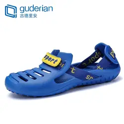 GUDERIAN Новые Летние мужская обувь, сандали полые пляжные сандалии обувь модные дышащие шлепанцы шлёпанцы для женщин мужские Sandalen Heren