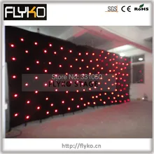 6x2 м Светодиодные тканевые занавески декоративные электрические панельные крышки