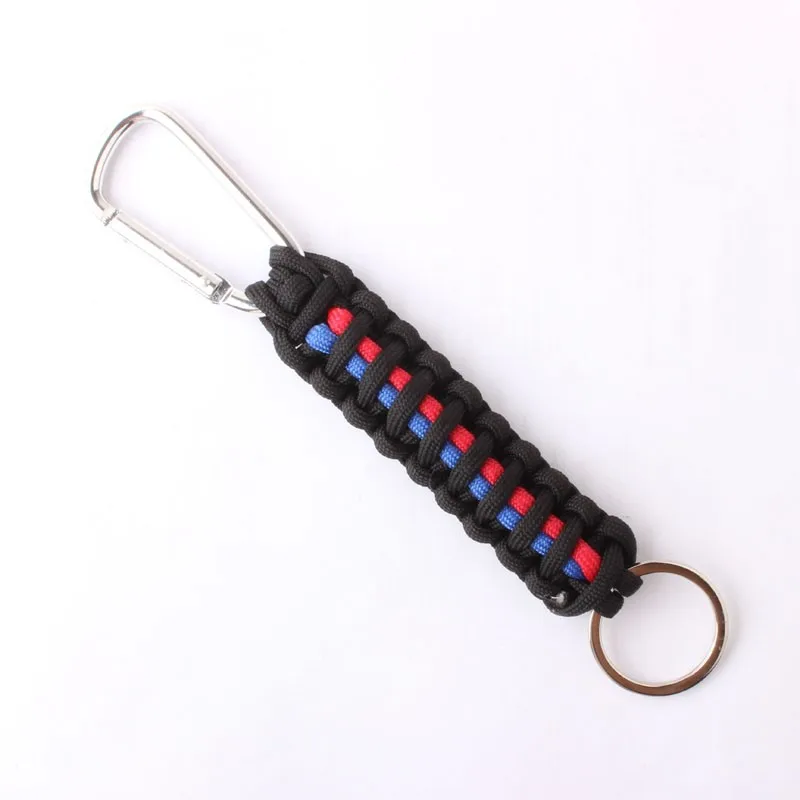 CAMPINGSKY 550 ParaCord Lanyard Chain брелок ручной работы для брелок-фонарик черный, альпинистское снаряжение для выживания, paracord 550