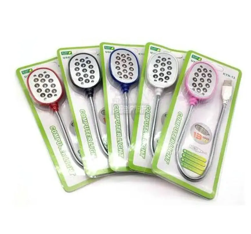 

Creative USB Book Lights led lamps 13 PCS lighting high power led Reading lamp saving 360 degrees adjustment Portable LED lamp