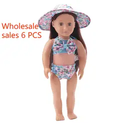 Оптовая Продажа Одежда для кукол Мода спинки купальный костюм бикини платье аксессуары подходят 18 дюймов девочка кукла и 43 см кукла c175