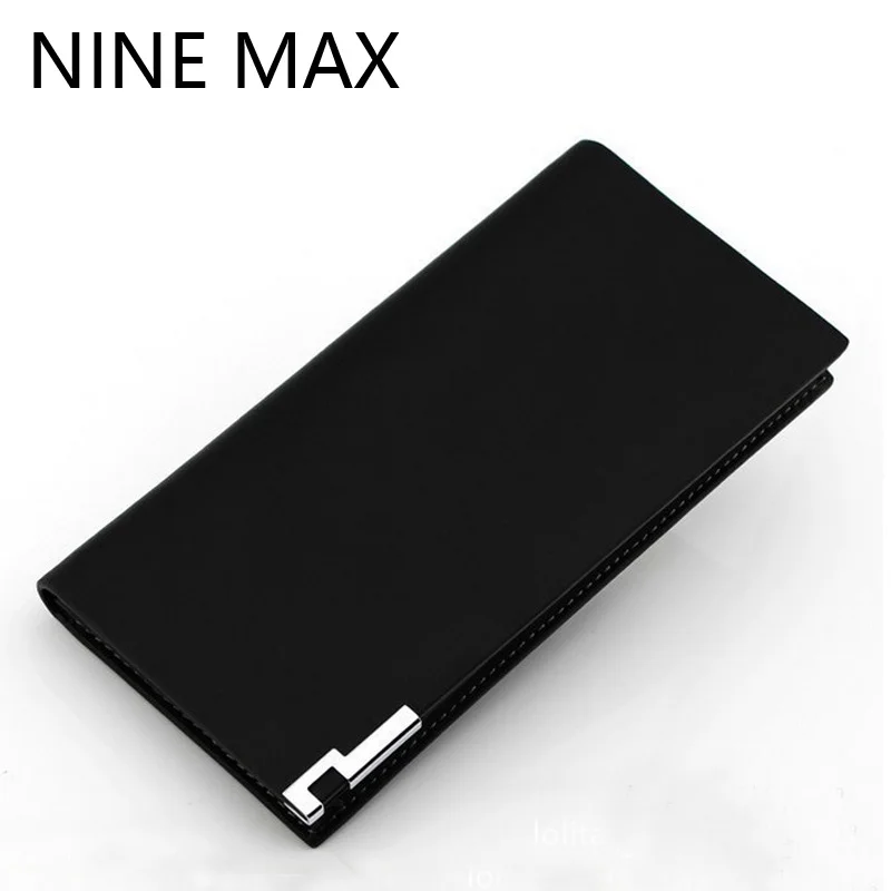 

Business Men's Wallets Solid PU Leather Long Wallet Portable Cash Purses Casual Standard Wallets Male Clutch Bag