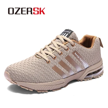 

OZERSK High Quality Fashion Casual Shoes Unisex Breathable Air Mesh Sneakers Shoes Walking Men Flats Outdoor Footwear