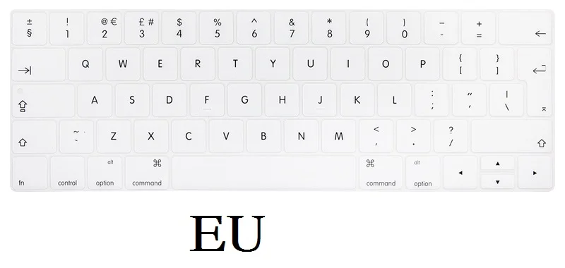 EU  US Silicon for Macbook Pro 13 2018 2017 Keyboard Cover Silicon A1706 A1708 A1989 English for Macbook Pro 13 Keyboard Film (7)