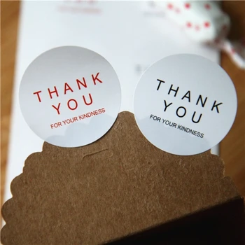 

80Pcs 10Sheets White Thank You for Kindness Handmade Cake Packaging Sealing Label Sticker Baking DIY Gift Round Stickers M1109