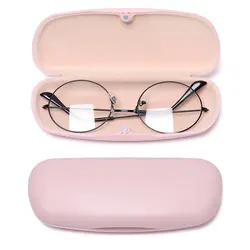 Простой 160x60 мм очки коробка свежий стиль пластиковые очки коробка протектор розовый, зеленый, серый портативный жесткий очки Чехол