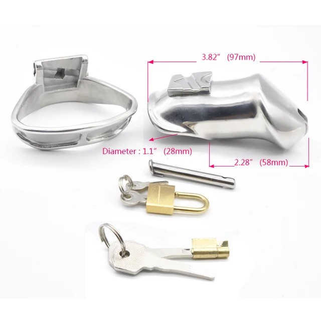 Nuevo diseño hombre 316L de acero inoxidable de lujo de Dispositivo de lujo Castidad estándar jaula con 2 magia cerraduras c4f884 Nuevo diseño hombre 316L de acero inoxidable de lujo de Dispositivo de lujo Castidad estándar jaula con 2 magia cerraduras c4f884