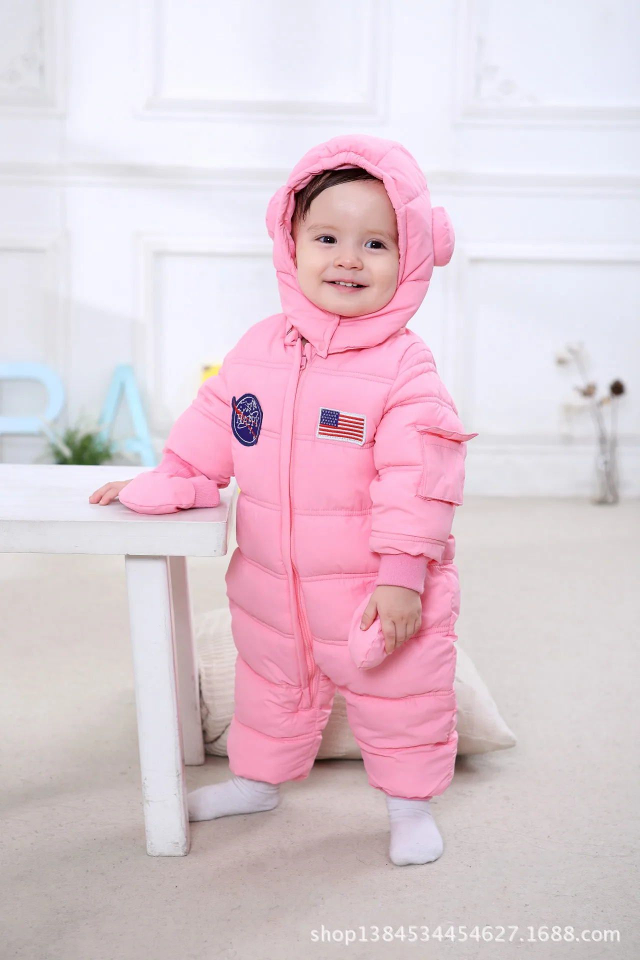 Nuevos mamelucos de invierno bebé niña algodón térmico invierno traje de nieve bebé mono con capucha lindo bebé niño recién nacido Ropa de esquí _ - AliExpress Mobile