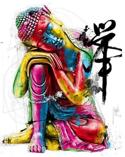 

5D DIY Diamond Painting Cross Stitch puzzle Round Rhinestone diamond Embroidery Mosaic Buddha pattern diamond art Home