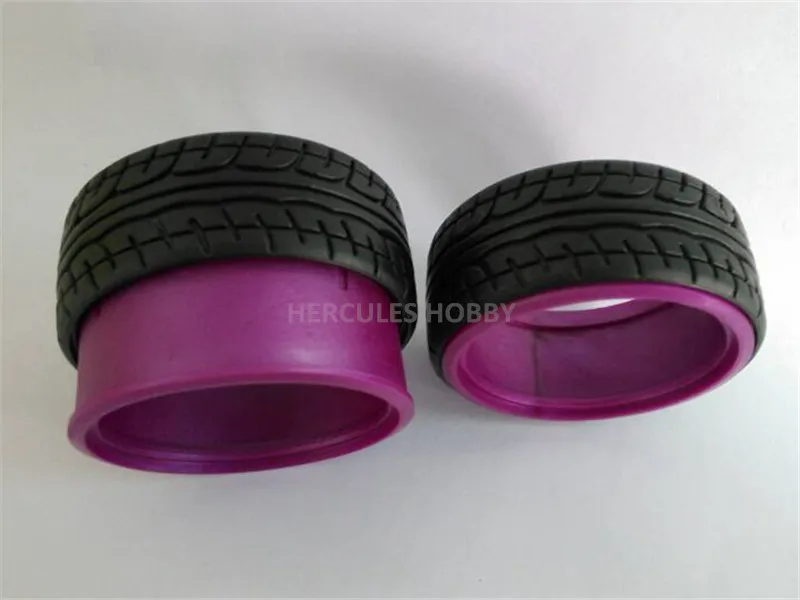 RC Drift Touring On road 110 Car Tires with Insert 4pcs Purple Multi-Choice