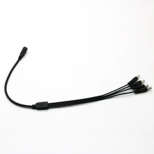 От 1 до 4 DC мощность 4-портовый сплиттер адаптер кабельная камера CCTV для кабель для камеры видеонаблюдения 5,5x2,1 мм система безопасности