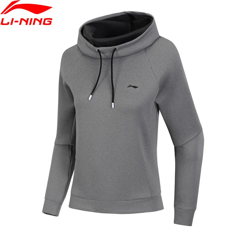

Li-Ning Women Training Series Hooded Sweater Loose Fit 92% Polyester 8% Spandex LiNing Fitness Sports Hoodie AWDN932 COND18