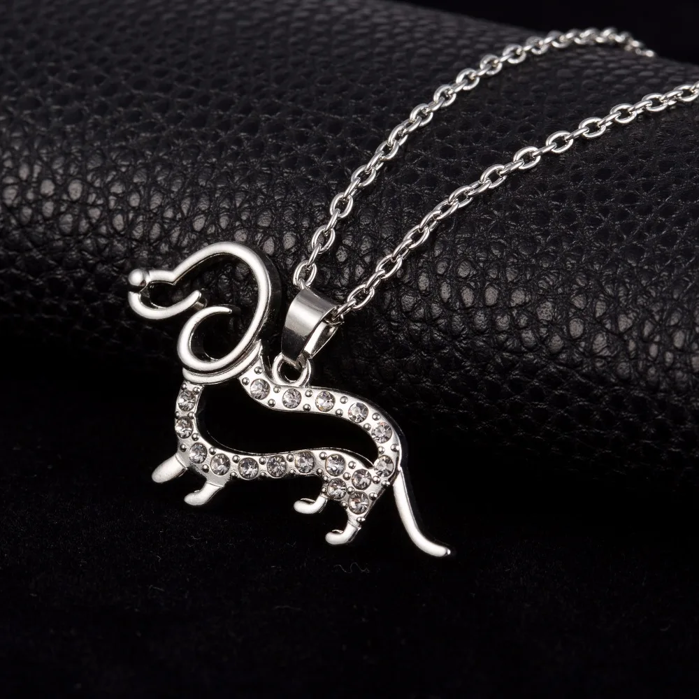 Ожерелье с подвеской в виде собаки кристаллами|dog jewelry|jewelry for womendog jewelry women |