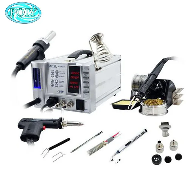 

New Product AOYUE 2703A+ Hot Air Soldering Station Hot Air Gun Multi-fonction 4 In 1 Lead-free Soldering Iron Smoke Absorber