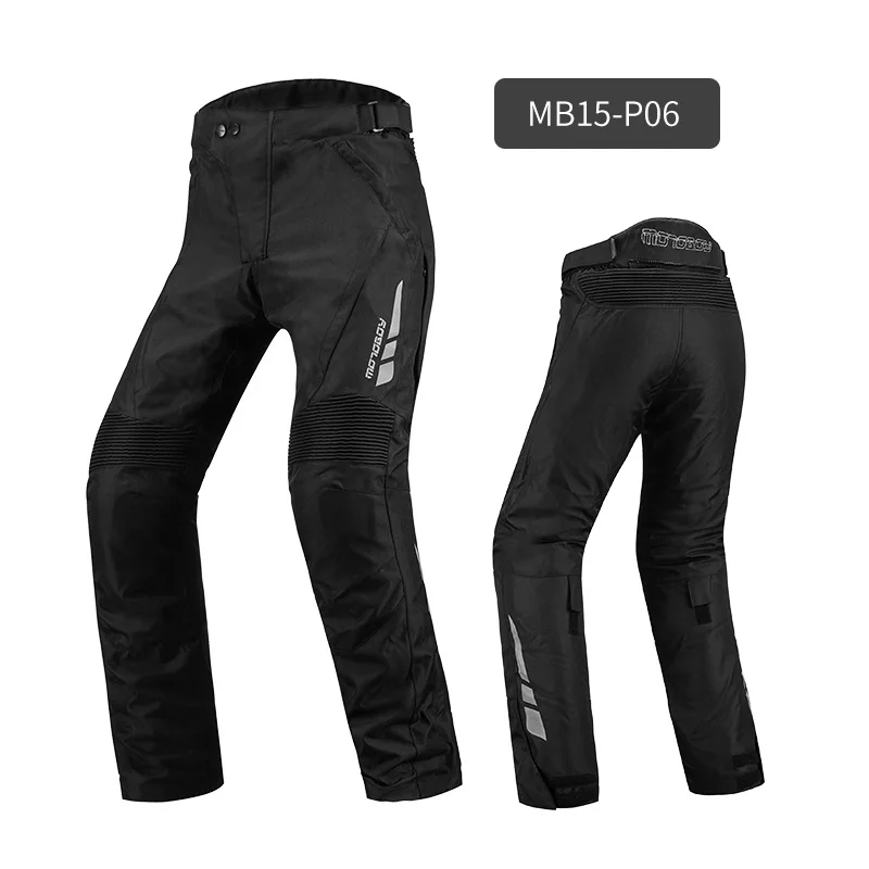 Профессиональные moto BOY moto rcycle водонепроницаемые куртки мото брюки зимняя теплая ветрозащитная одежда мото rbike костюмы CE защита - Цвет: Black Pants