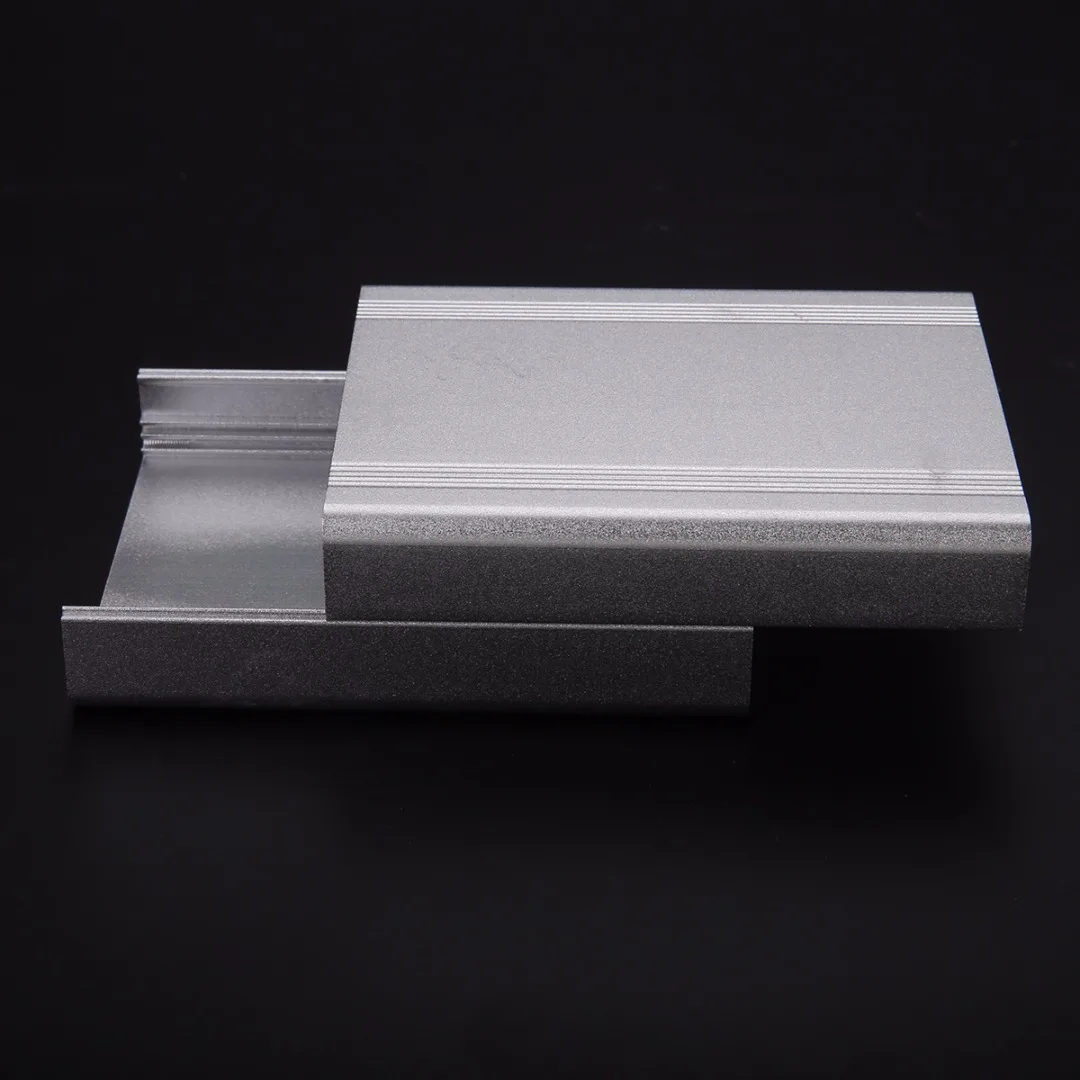 New Electronic Project Case Silver Aluminum Instrument Box Split Body Extruded Aluminum Box Enclosure For Power Supply Units