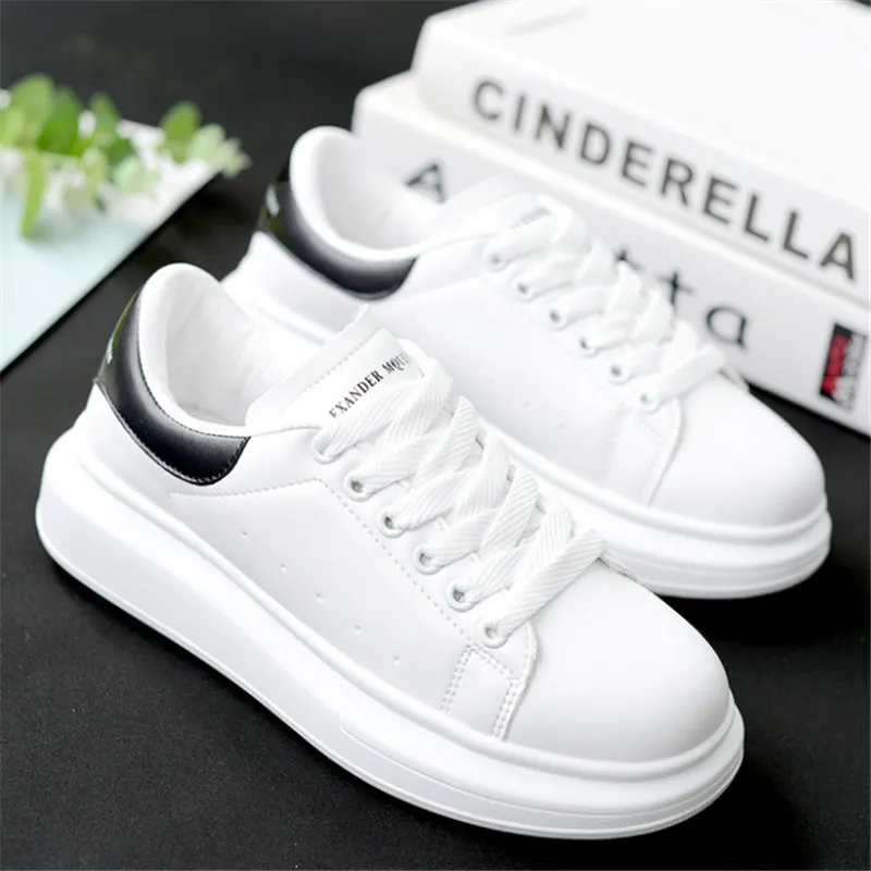 

shoes man zapatillas muje platform White Sneakers Men Casual tenis feminino Brand Flat Shoes Men tenis masculino size 35-44