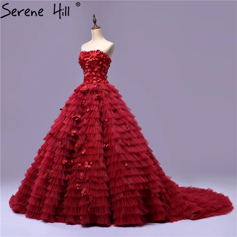red tulle wedding dress