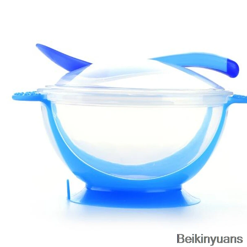 Детский набор посуды детская чаша-присоска ударопрочная Анти-Горячая посуда ложка с температурным зондированием детская кормушка
